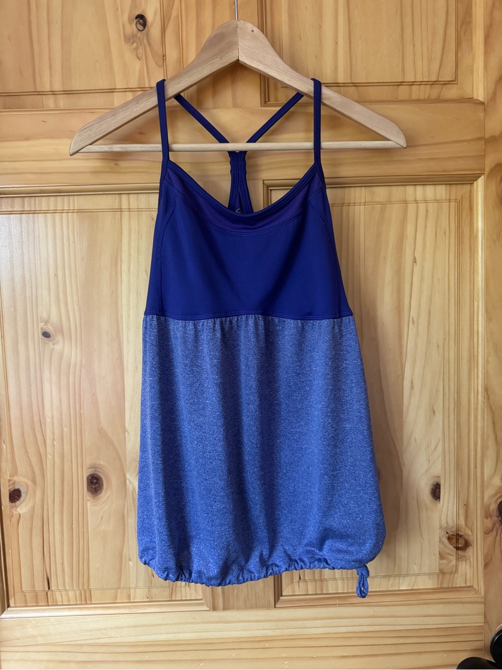 Champion loose strappy racerback active tank top with drawstring hem size medium